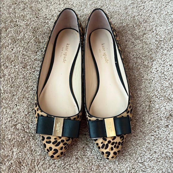 kate spade Shoes - Kate Spade Norah Leopard Bow Pointy Flats